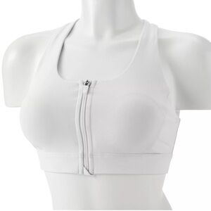 Tek Gear Workout bra front zipper permanent cups lined Woman’s XS